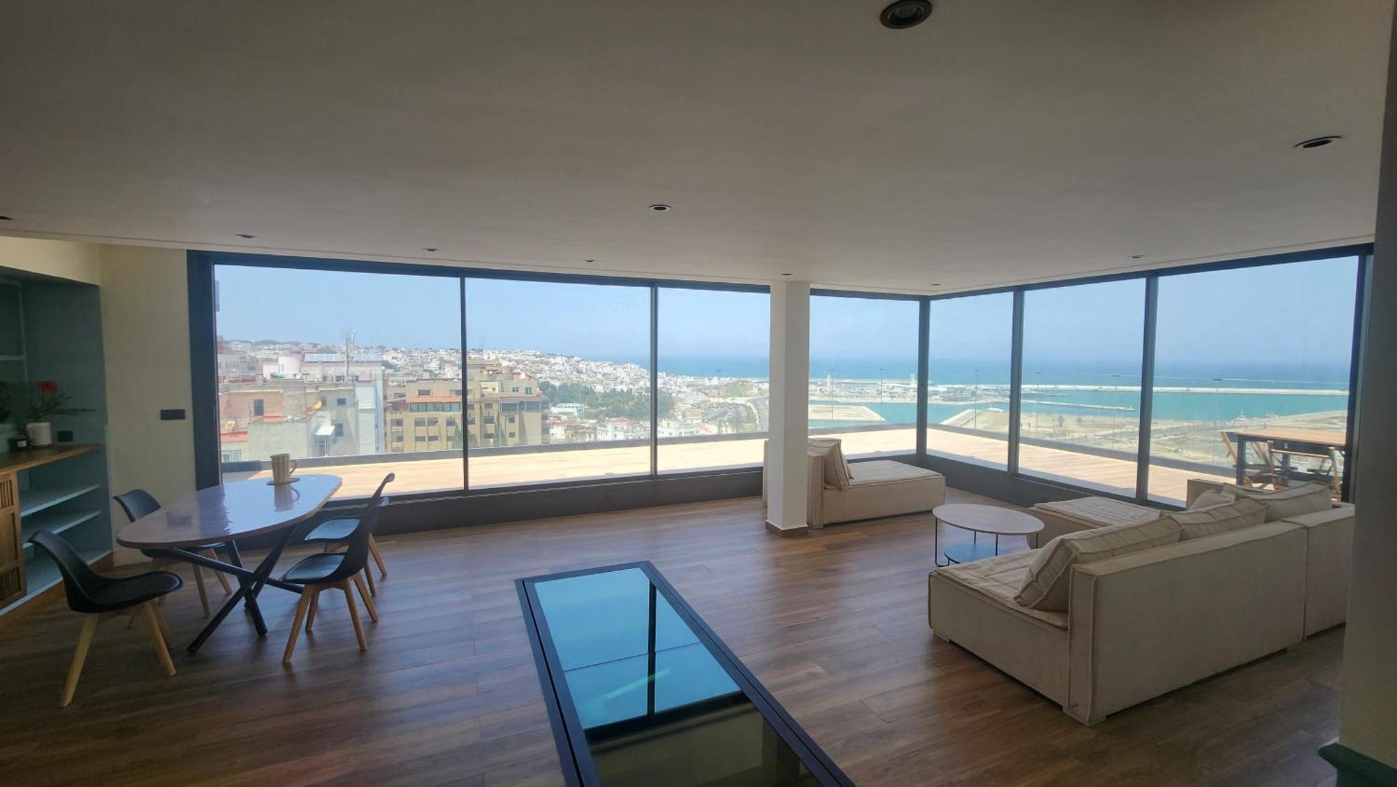 Magnifique Penthouse 160M2 Terrasse 90M2 Vue Mer Tânger Exterior foto