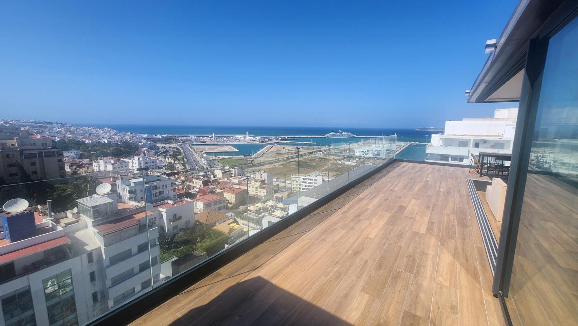Magnifique Penthouse 160M2 Terrasse 90M2 Vue Mer Tânger Exterior foto