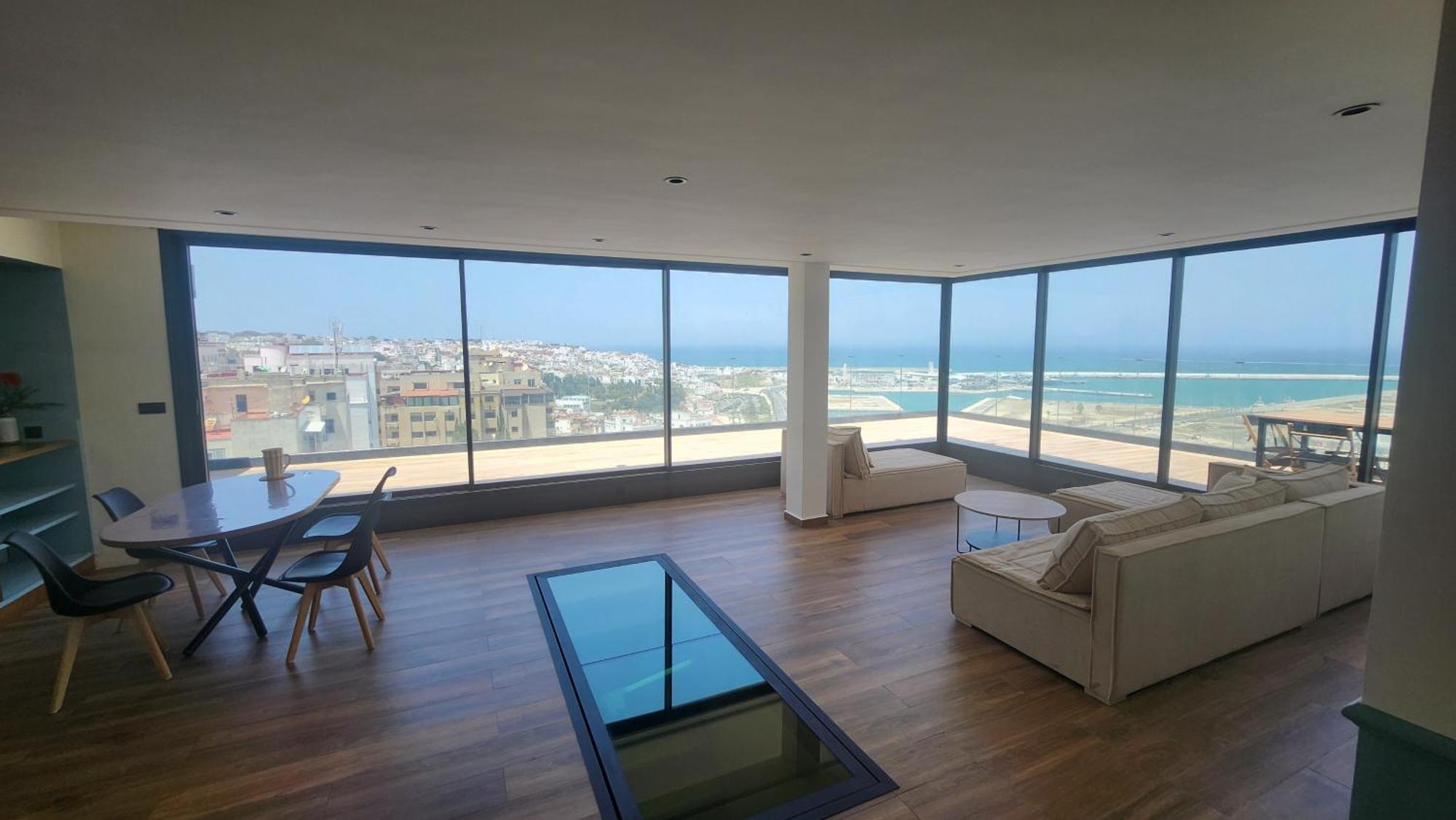 Magnifique Penthouse 160M2 Terrasse 90M2 Vue Mer Tânger Exterior foto