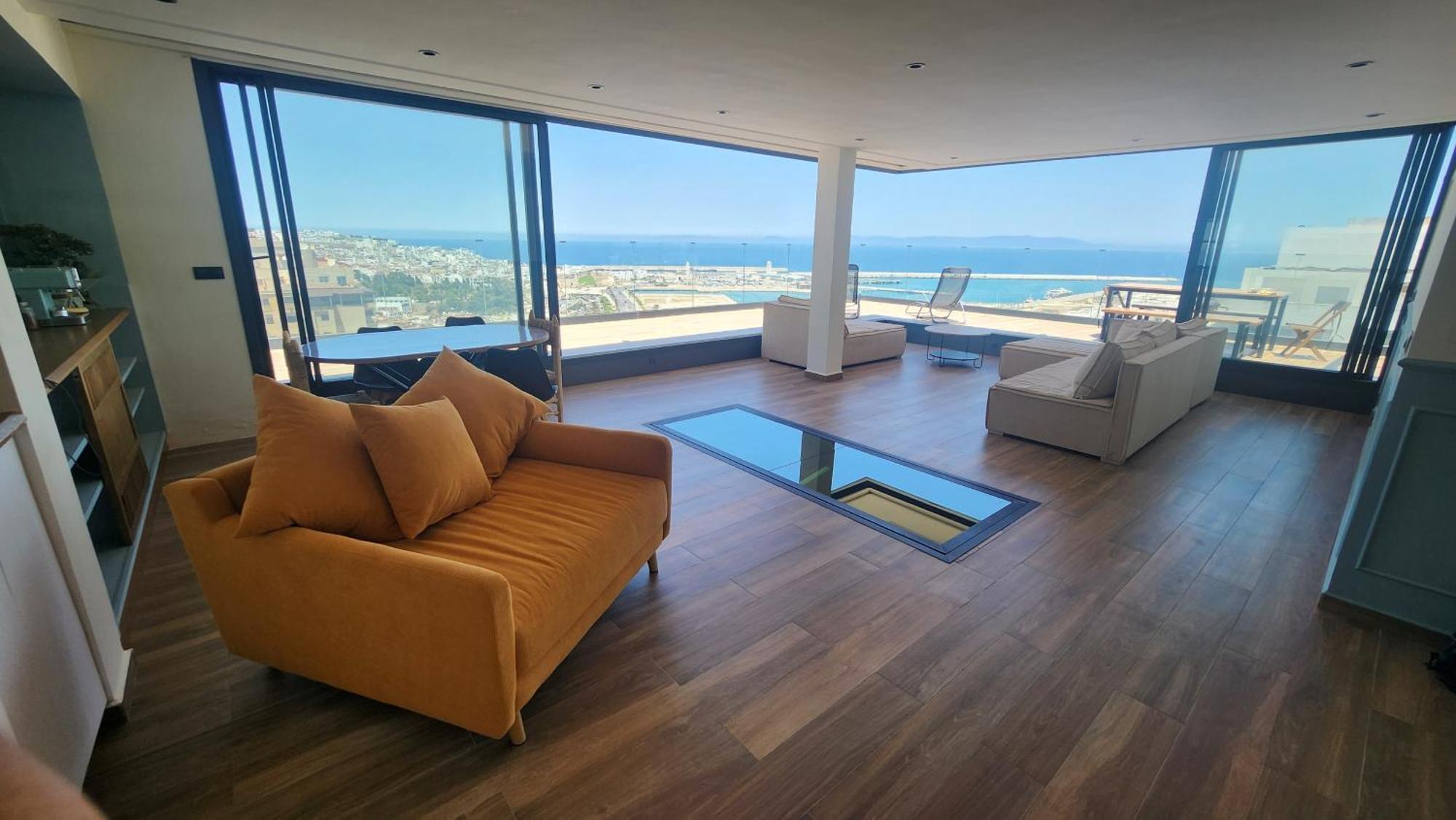 Magnifique Penthouse 160M2 Terrasse 90M2 Vue Mer Tânger Exterior foto