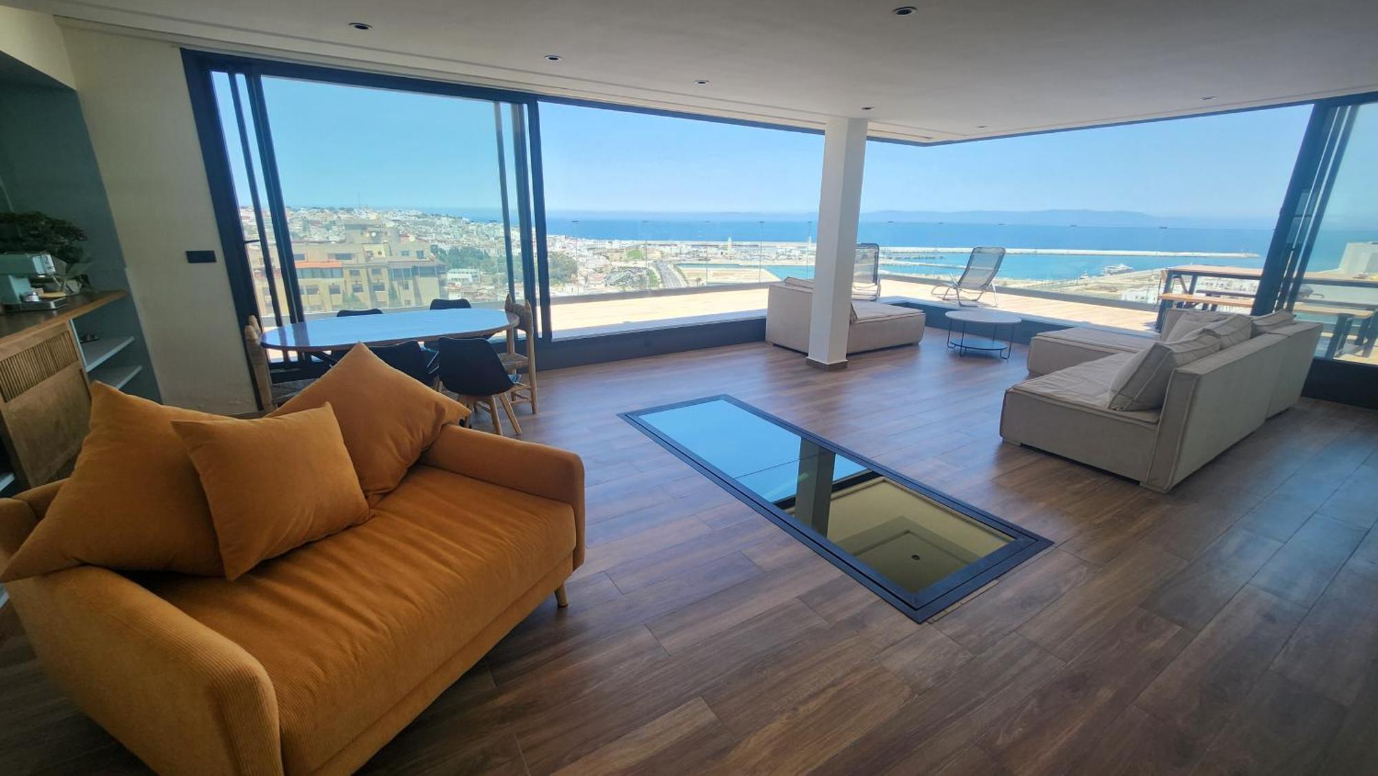 Magnifique Penthouse 160M2 Terrasse 90M2 Vue Mer Tânger Exterior foto